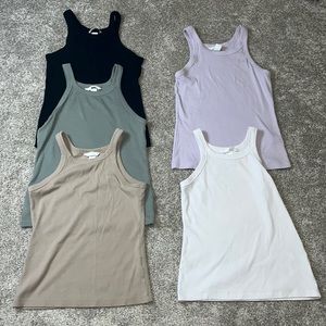 Bundle of 5 H&M Ribbed Tank Top Large